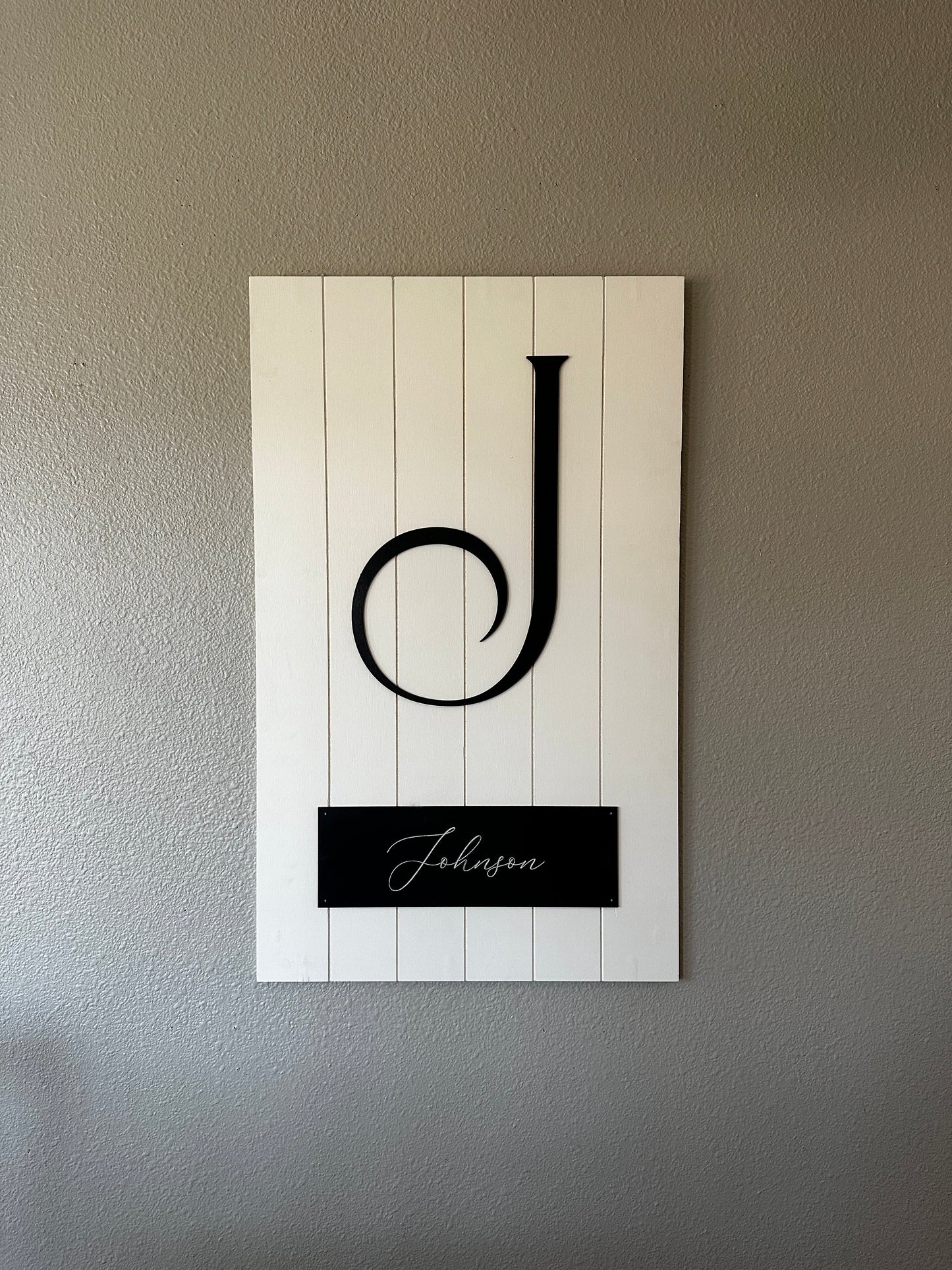 Large Initial Personalized Wall Sign