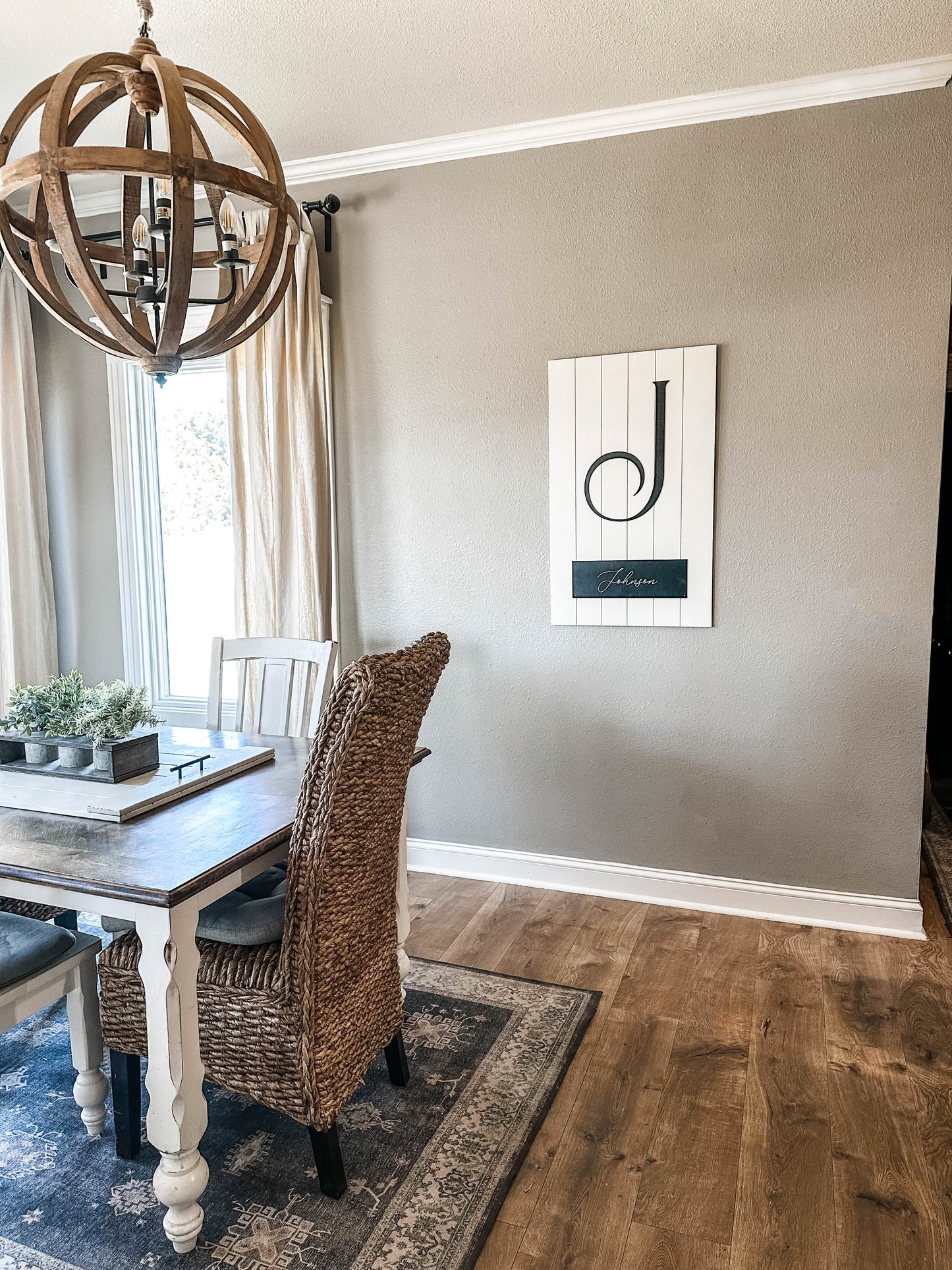 Large Initial Personalized Wall Sign