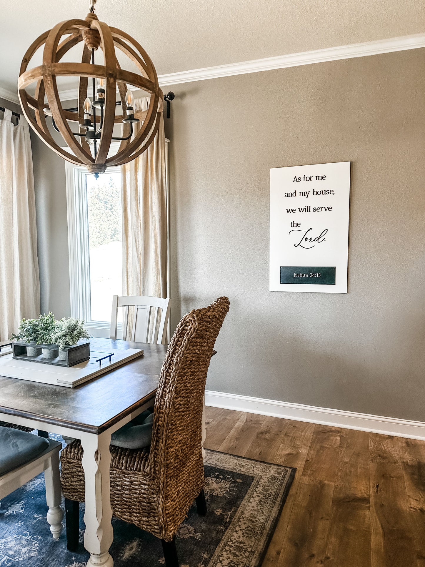 Engraved Joshua 24:15 Wall Sign