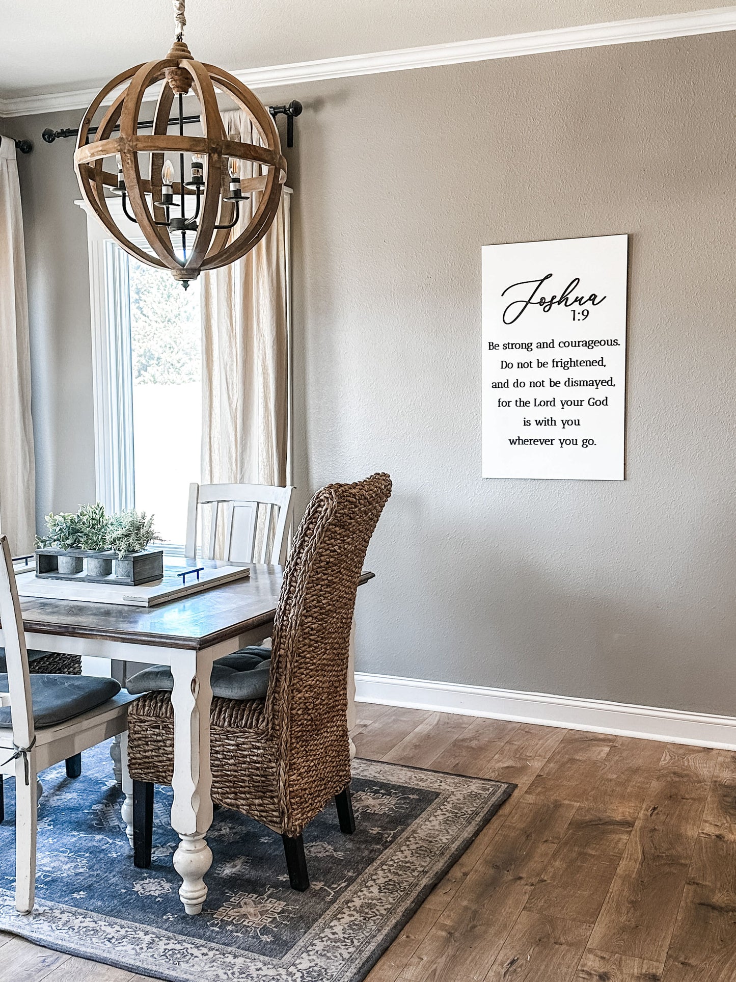 Engraved Joshua 1:9 Wall Sign
