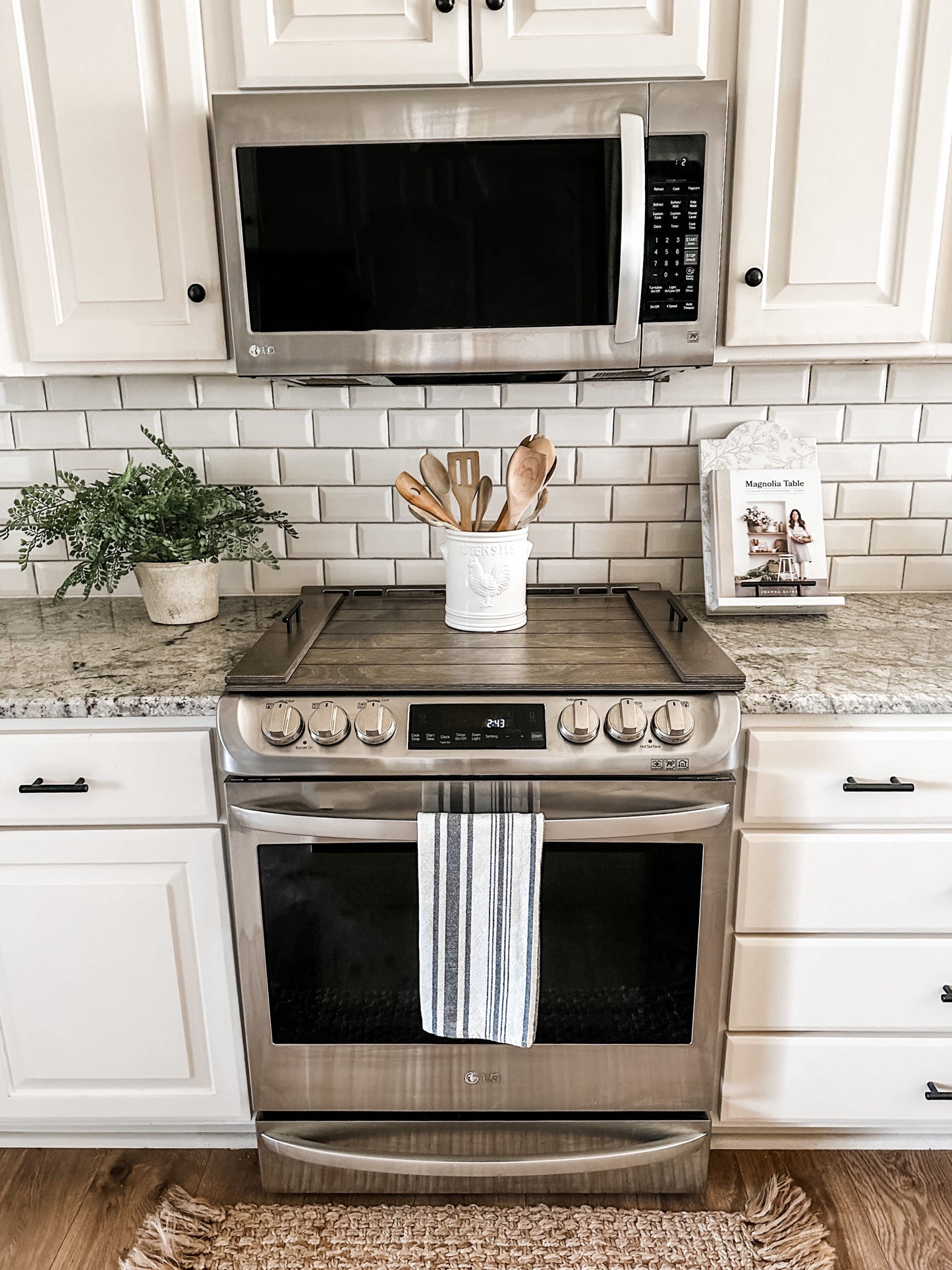 Slatted Aged Barrel Stove Cover