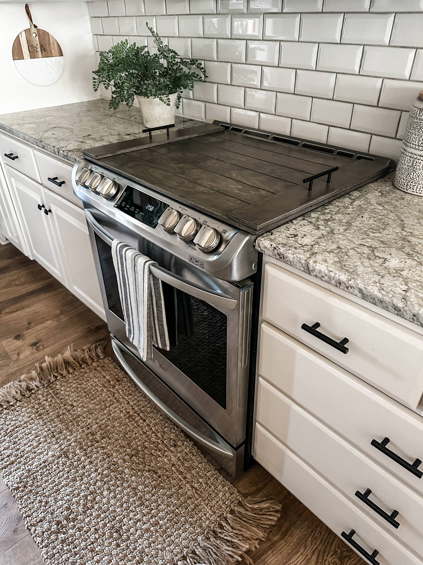 Slatted Aged Barrel Stove Cover