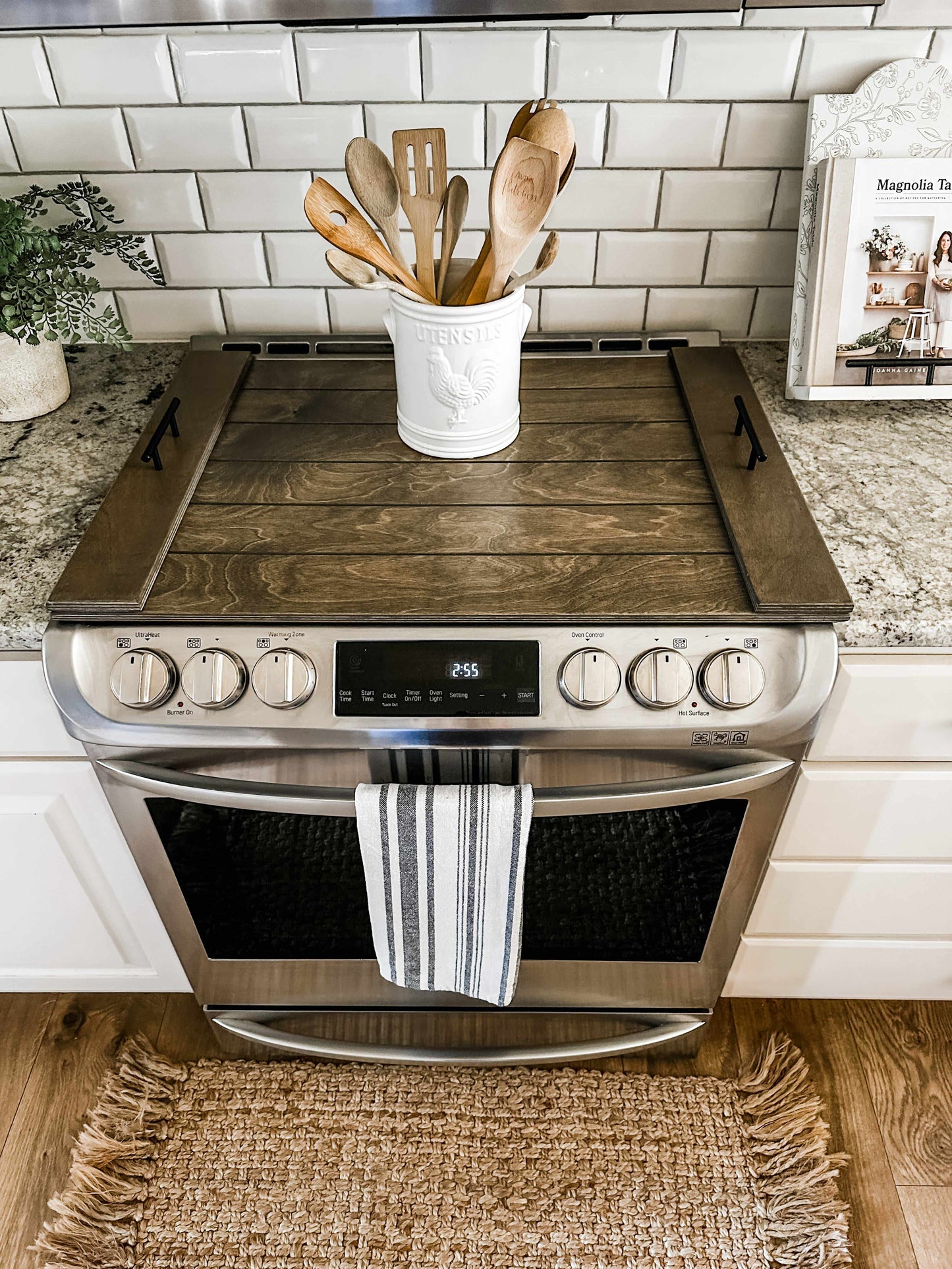 Slatted Aged Barrel Stove Cover