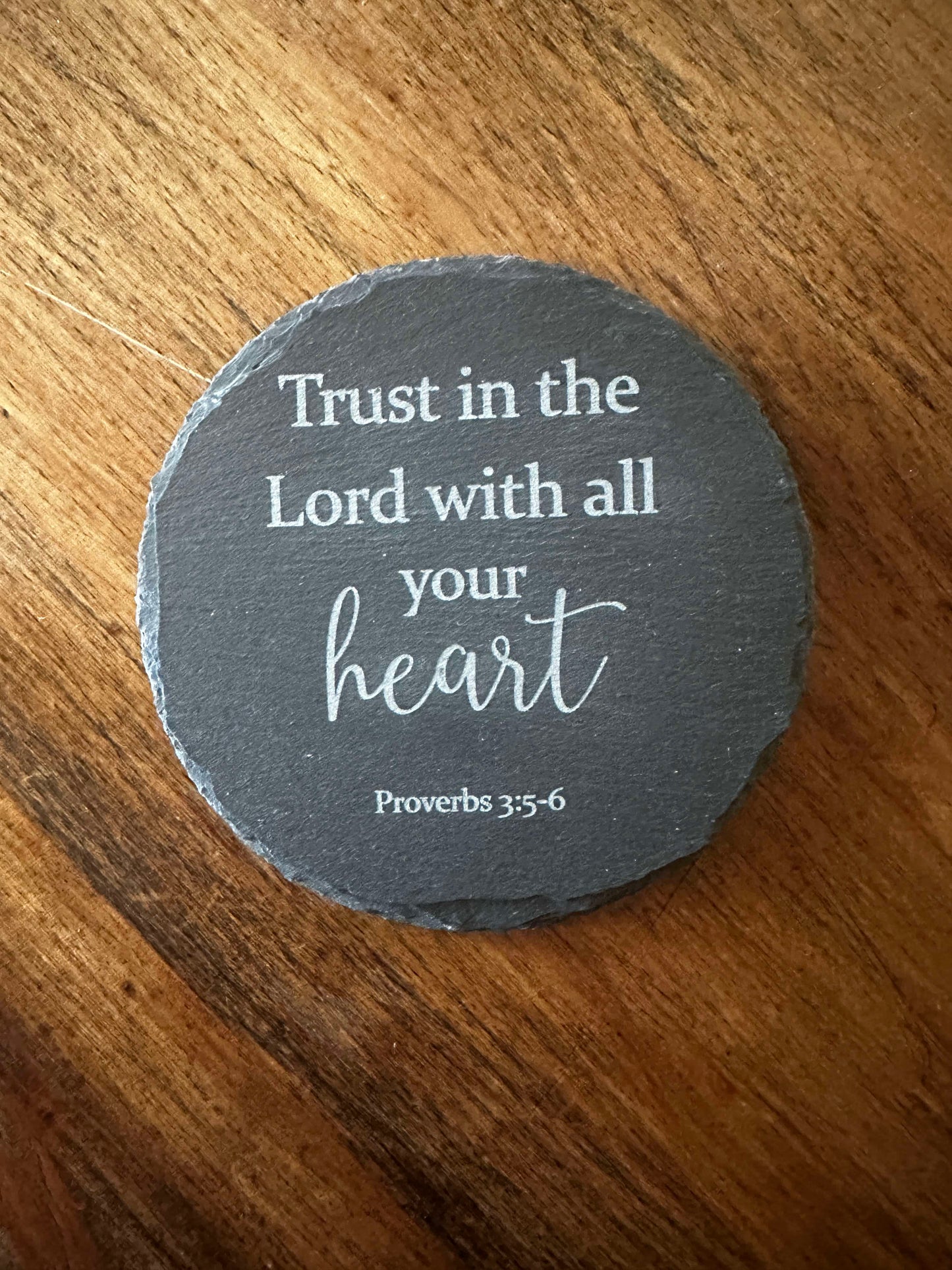 Engraved Religious Inspiration Slate Coasters