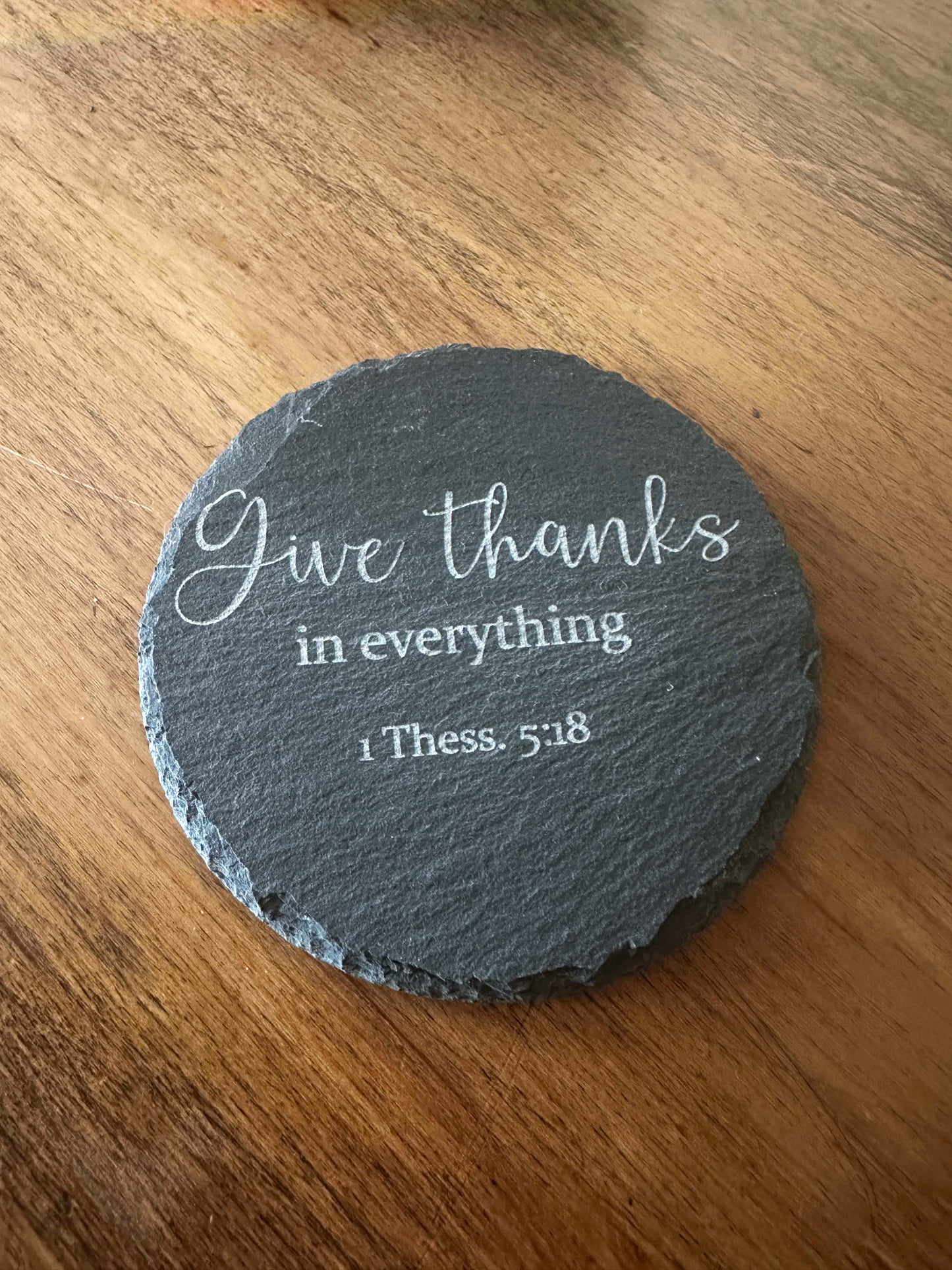 Engraved Religious Inspiration Slate Coasters