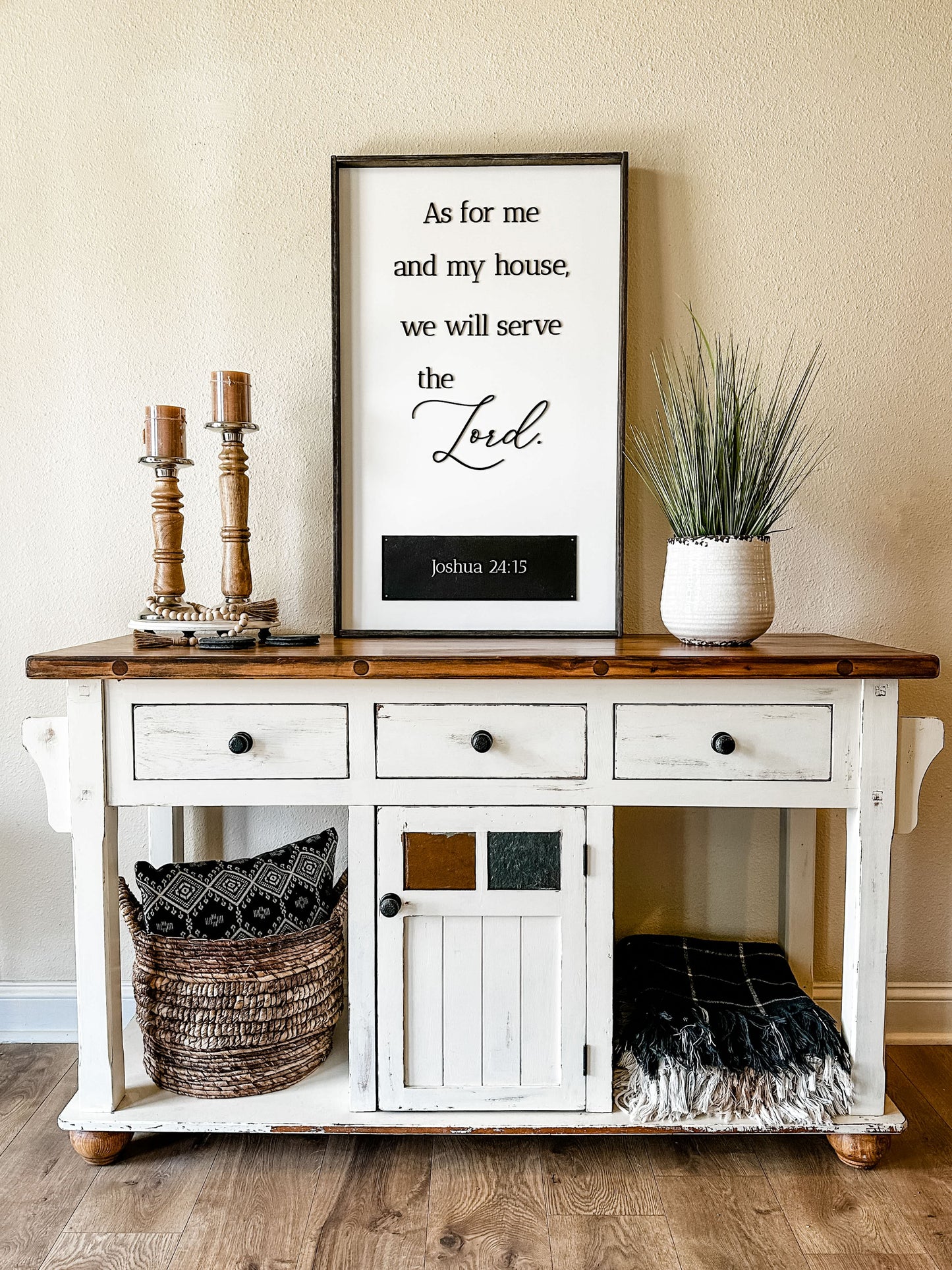 Engraved Joshua 24:15 Wall Sign