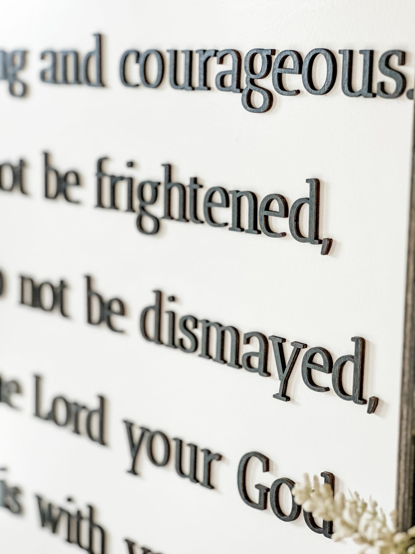 Engraved Joshua 1:9 Wall Sign