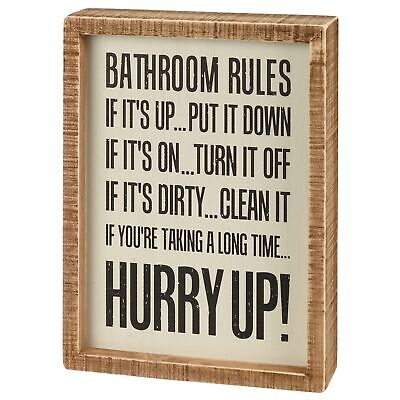 Bathroom Humor Sign Bathroom Rules