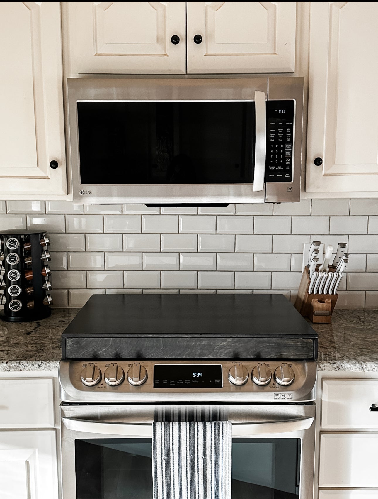 Clean and Simple Minimalist Black Stove Cover