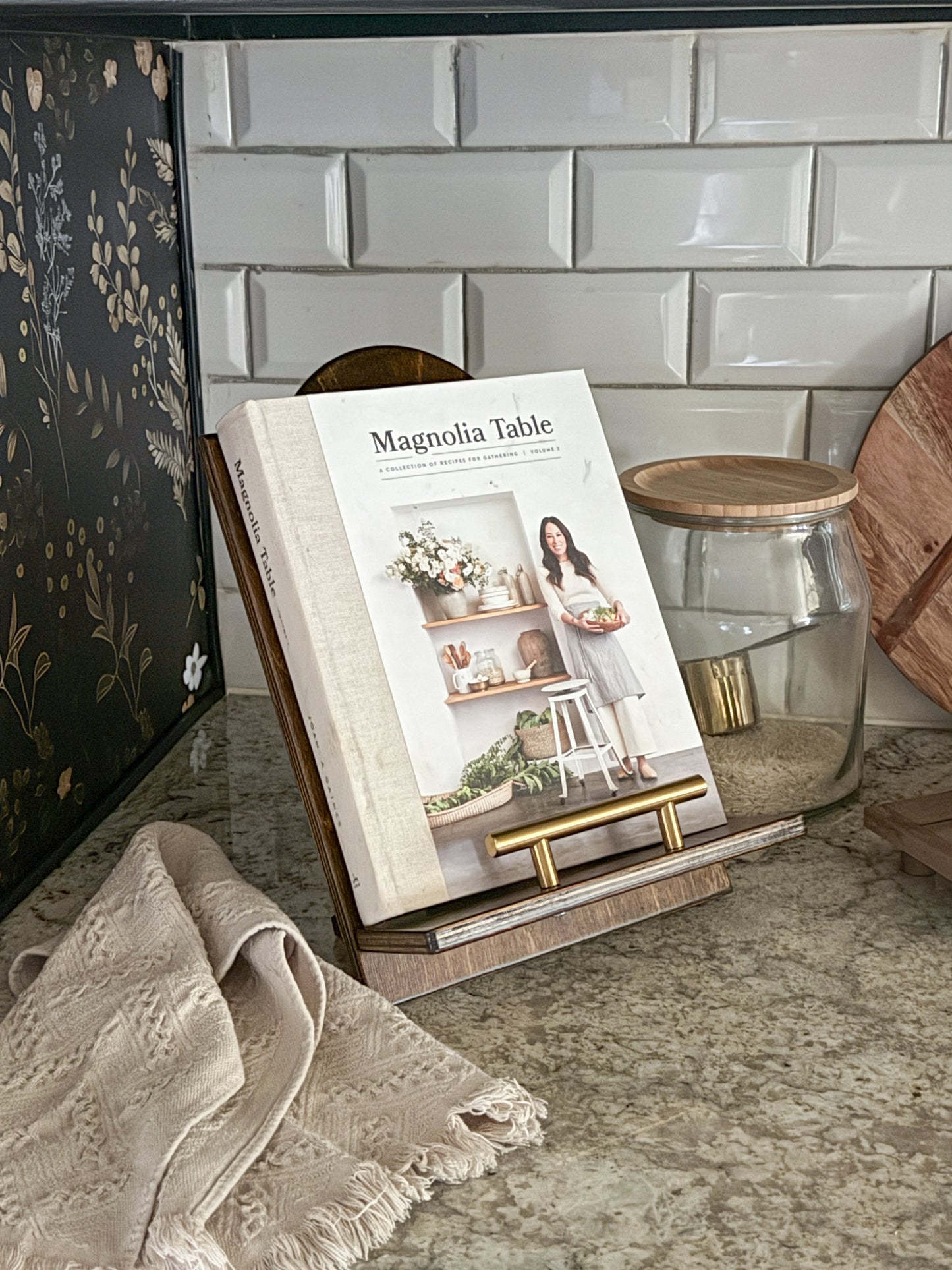 Personalized Initial and Name Recipe Stand - Stella - Recipe Cookbook holder