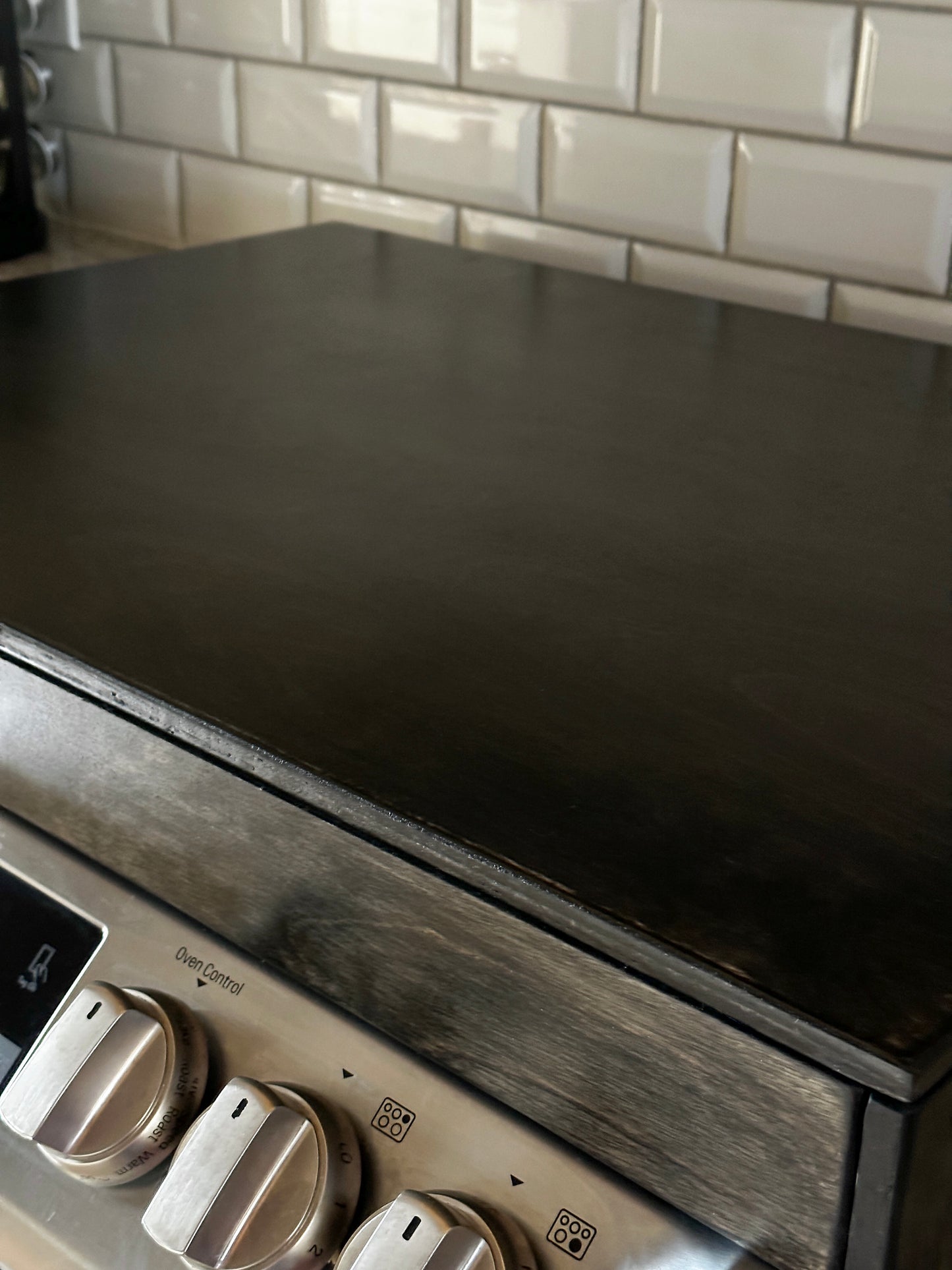 Clean and Simple Minimalist Black Stove Cover