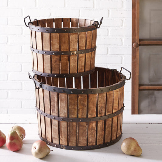 Cider Press Basket Set of two