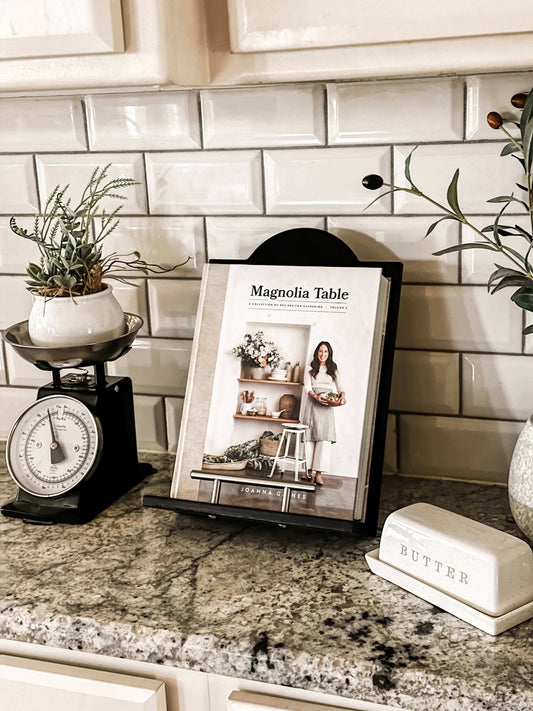 Clean and Simple Minimalist Black Cookbook Holder