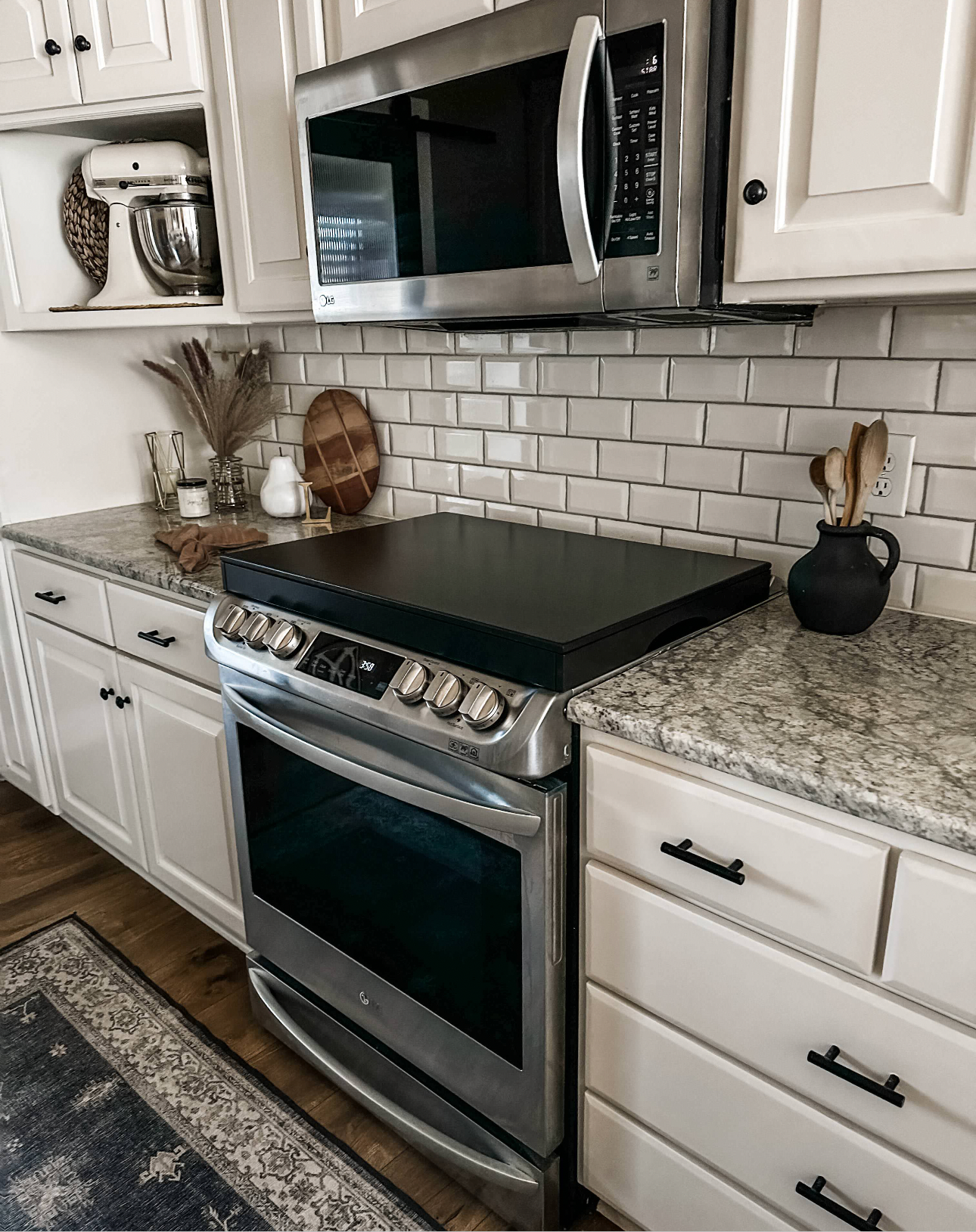 Clean and Simple Minimalist Black Stove Cover