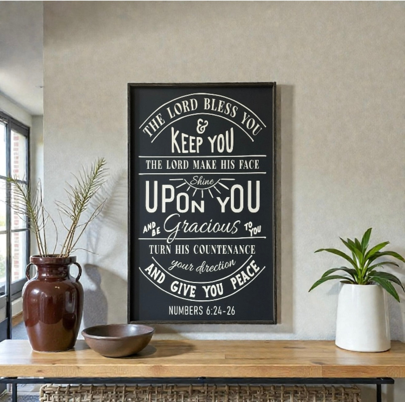 Engraved Numbers 6:24 - 26 The Lord Bless You and Keep You