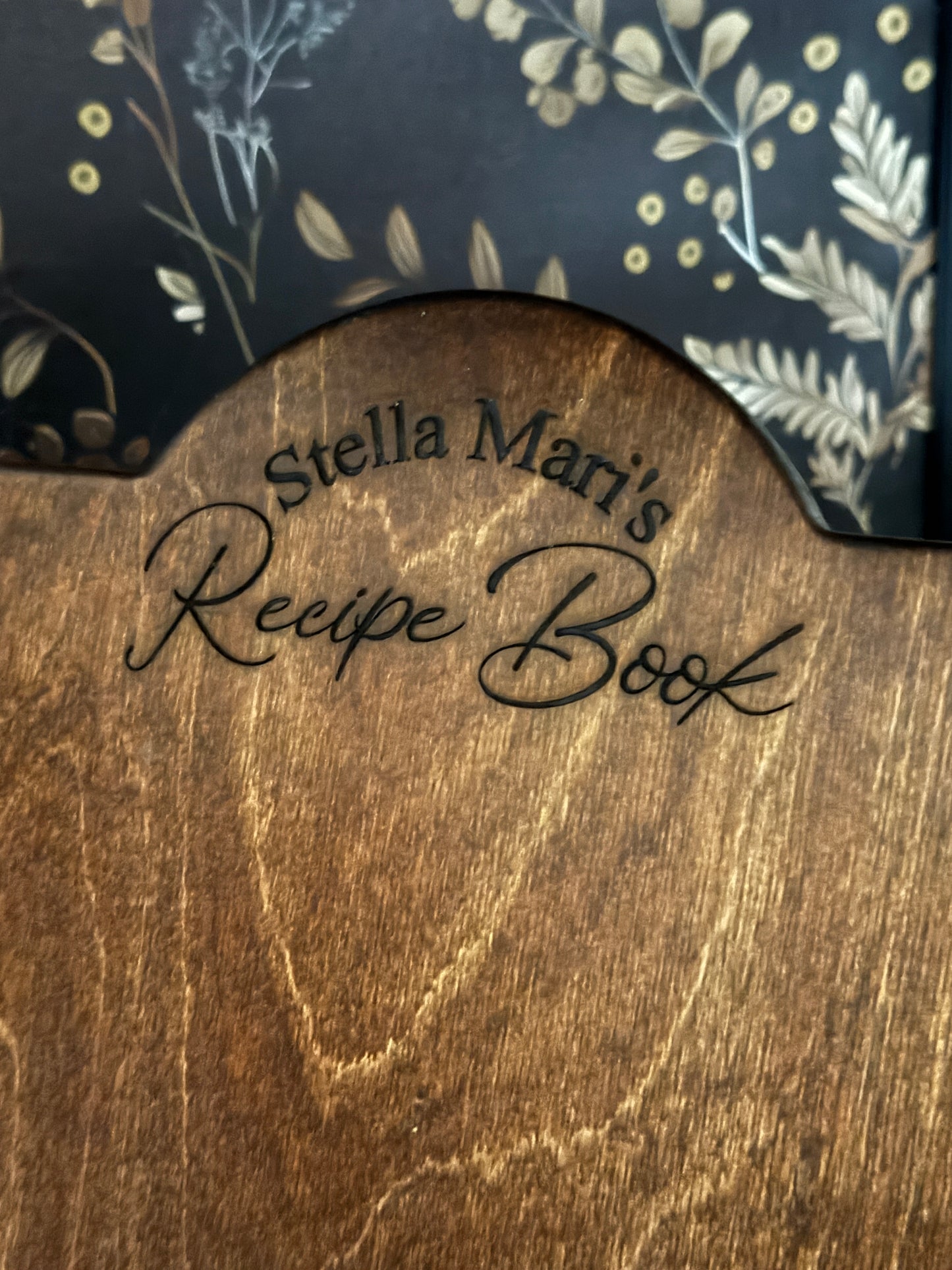 Personalized Initial and Name Recipe Stand - Stella - Recipe Cookbook holder