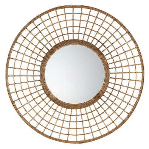 Mirror in Bamboo with dark pattern
