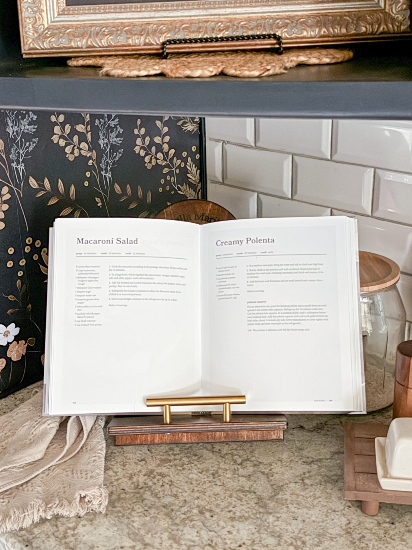 Personalized Initial and Name Recipe Stand - Stella - Recipe Cookbook holder
