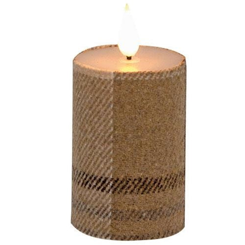 Fall Plaid Candle 3 inch