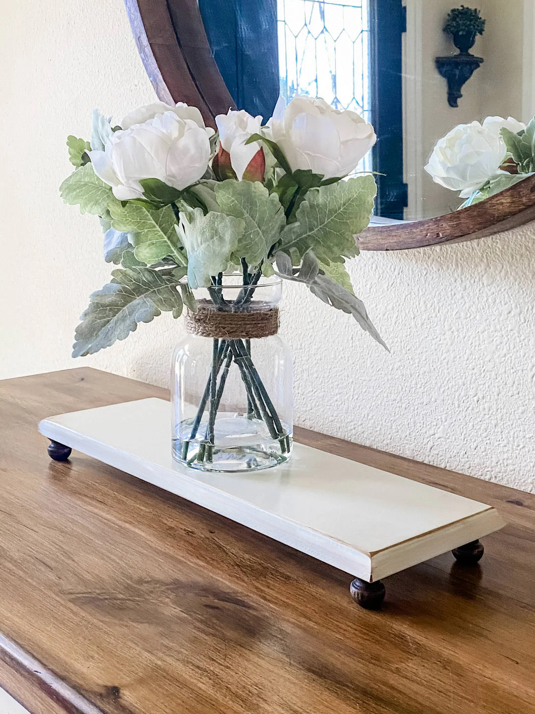 Rectangle riser, distressed ivory – Josephine Thomas Home