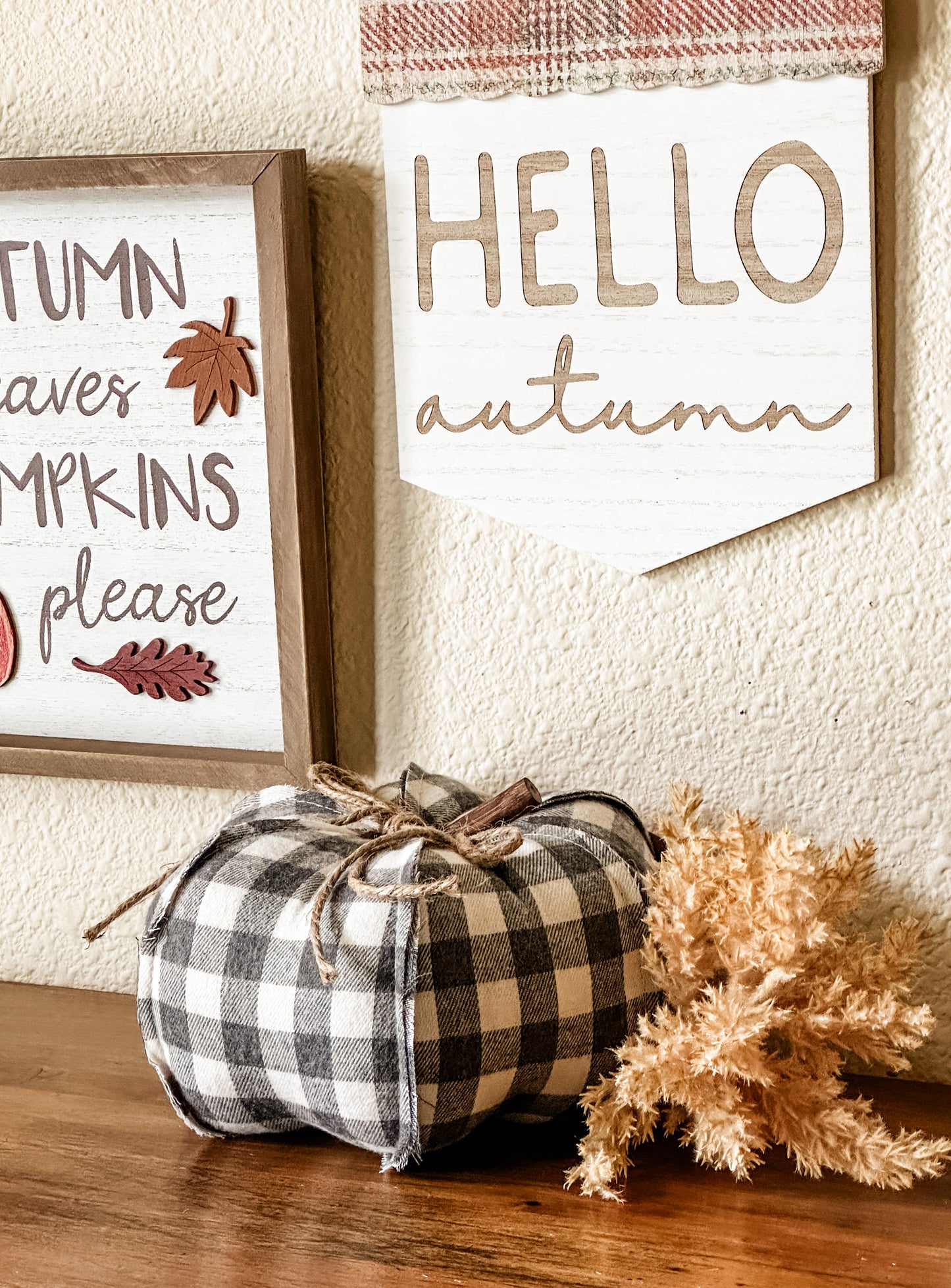 Hello Autumn and Let's Get Cozy signs