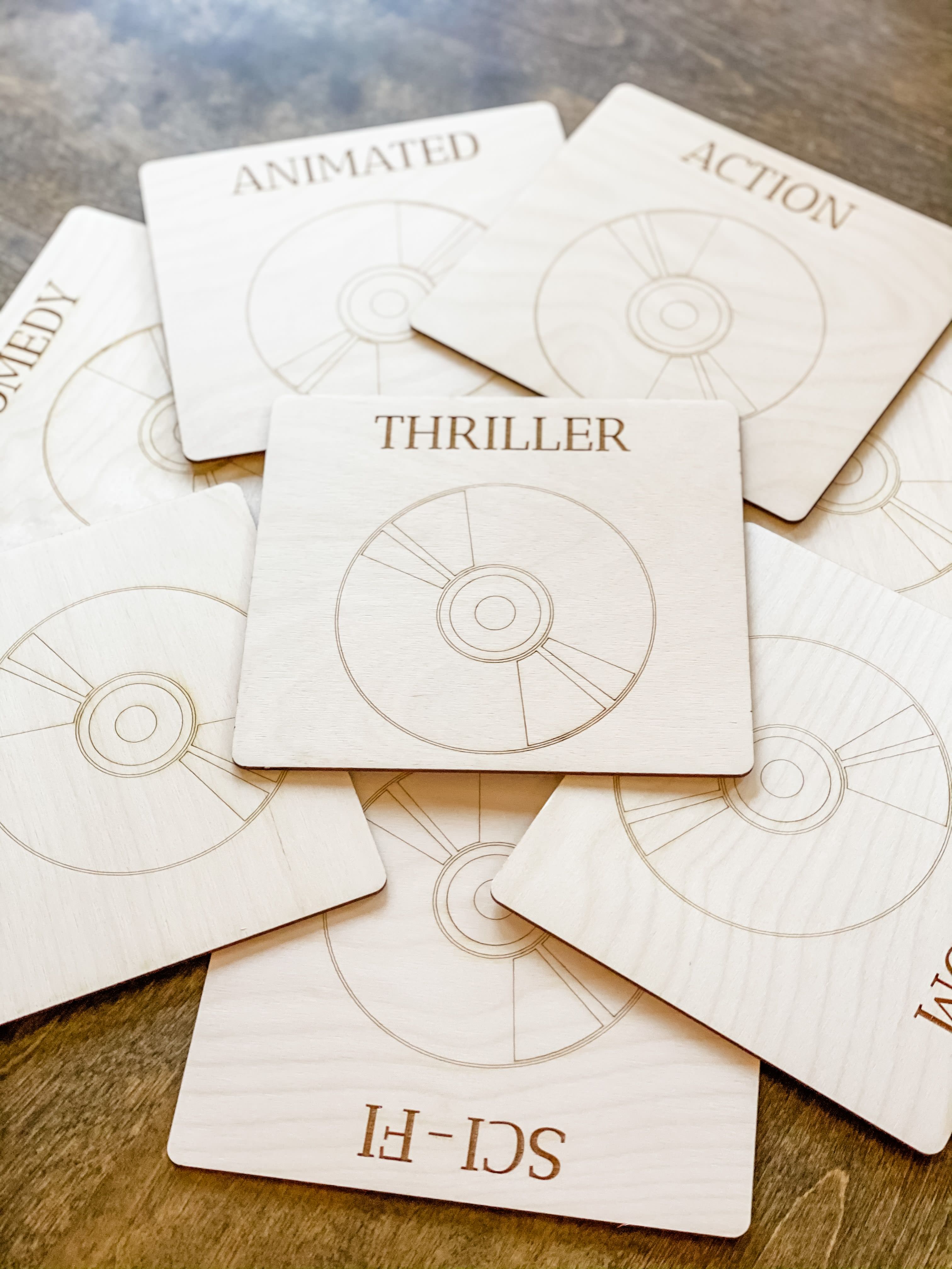 Raw Wood DVD Dividers – Josephine Thomas Home