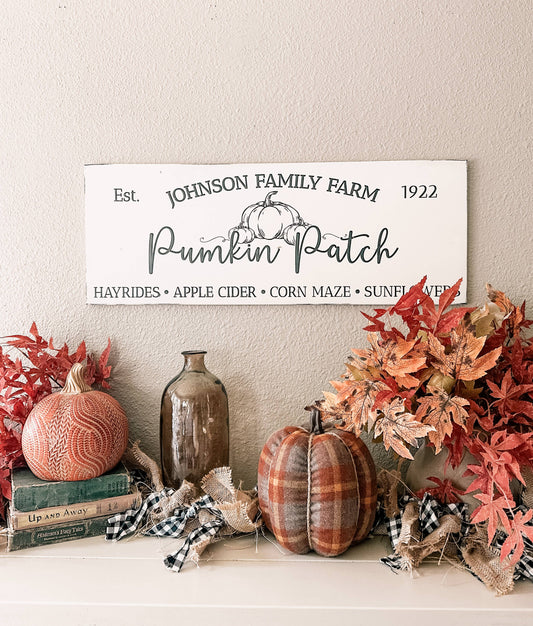 Personalized Pumkin Patch Sign