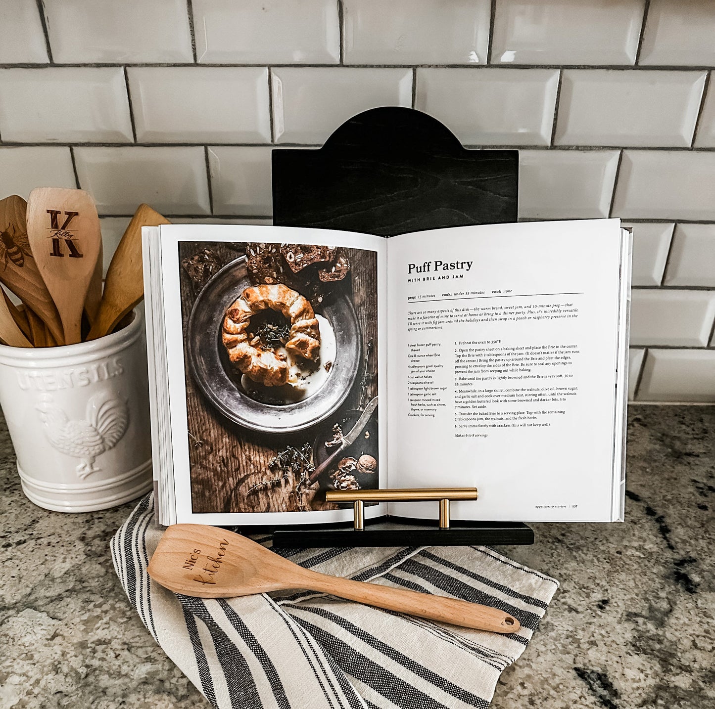 Clean and Simple Minimalist Black Cookbook Holder