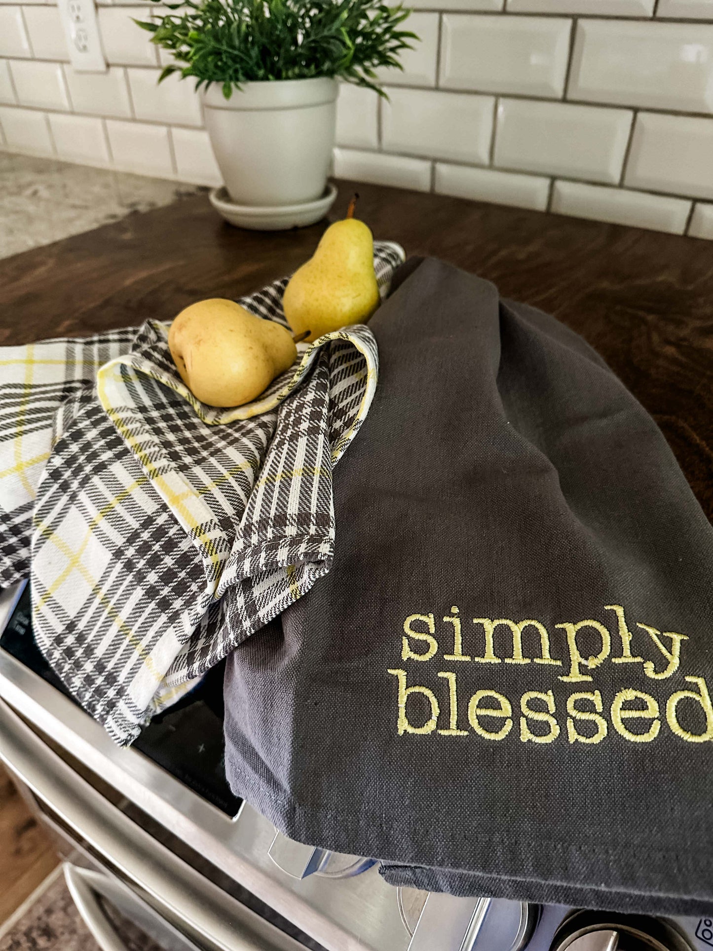 Simply Blessed Kitchen Towel Set of Two