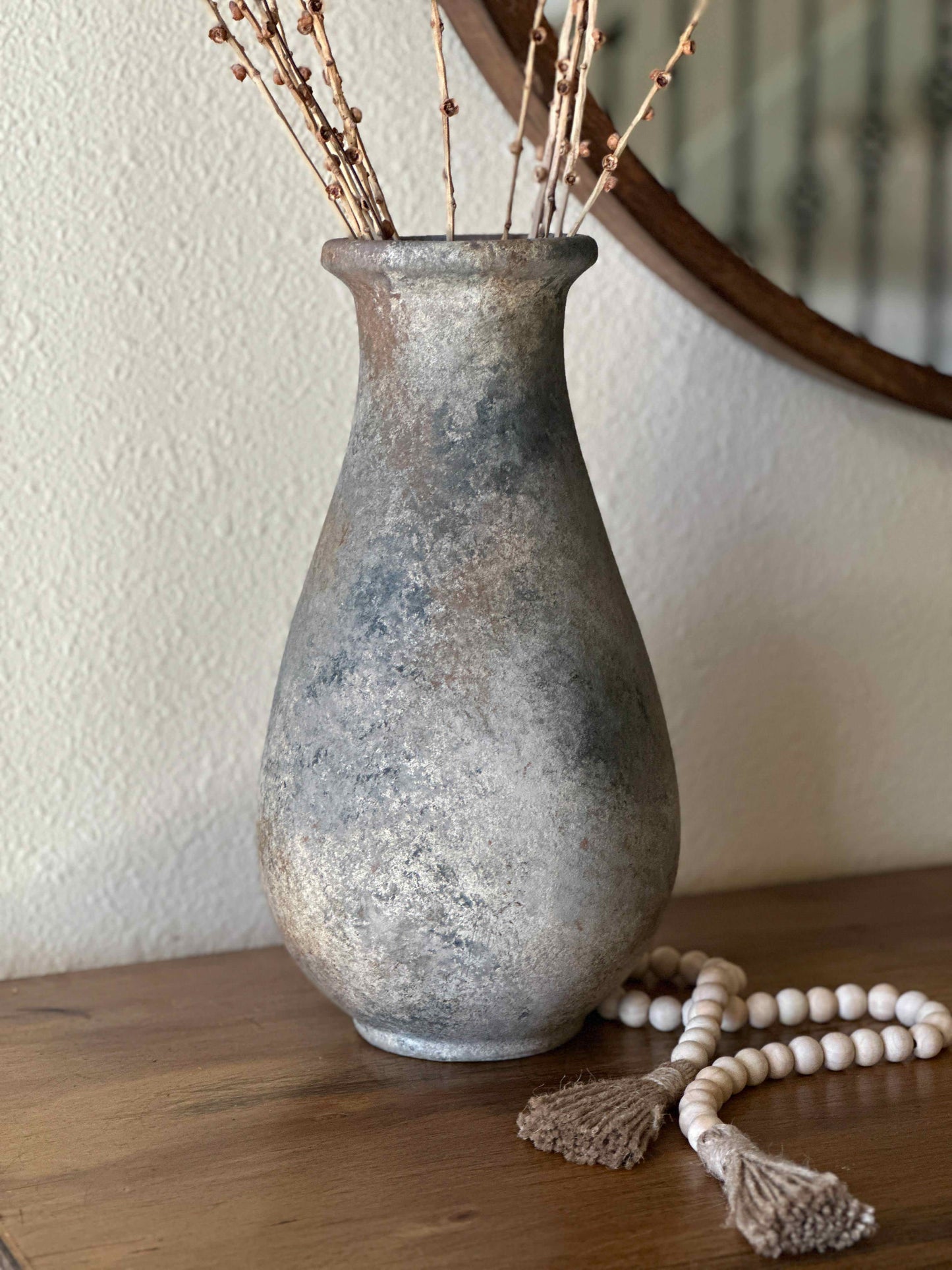 Distressed Tall Vase 14 inches