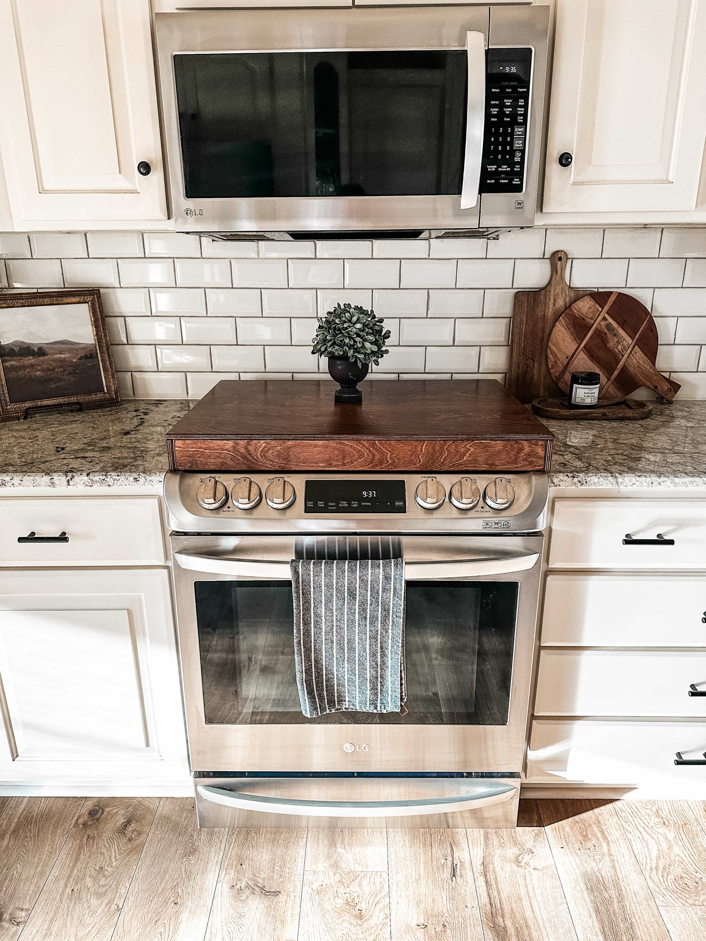 Clean and Simple Red Oak Stove Cover