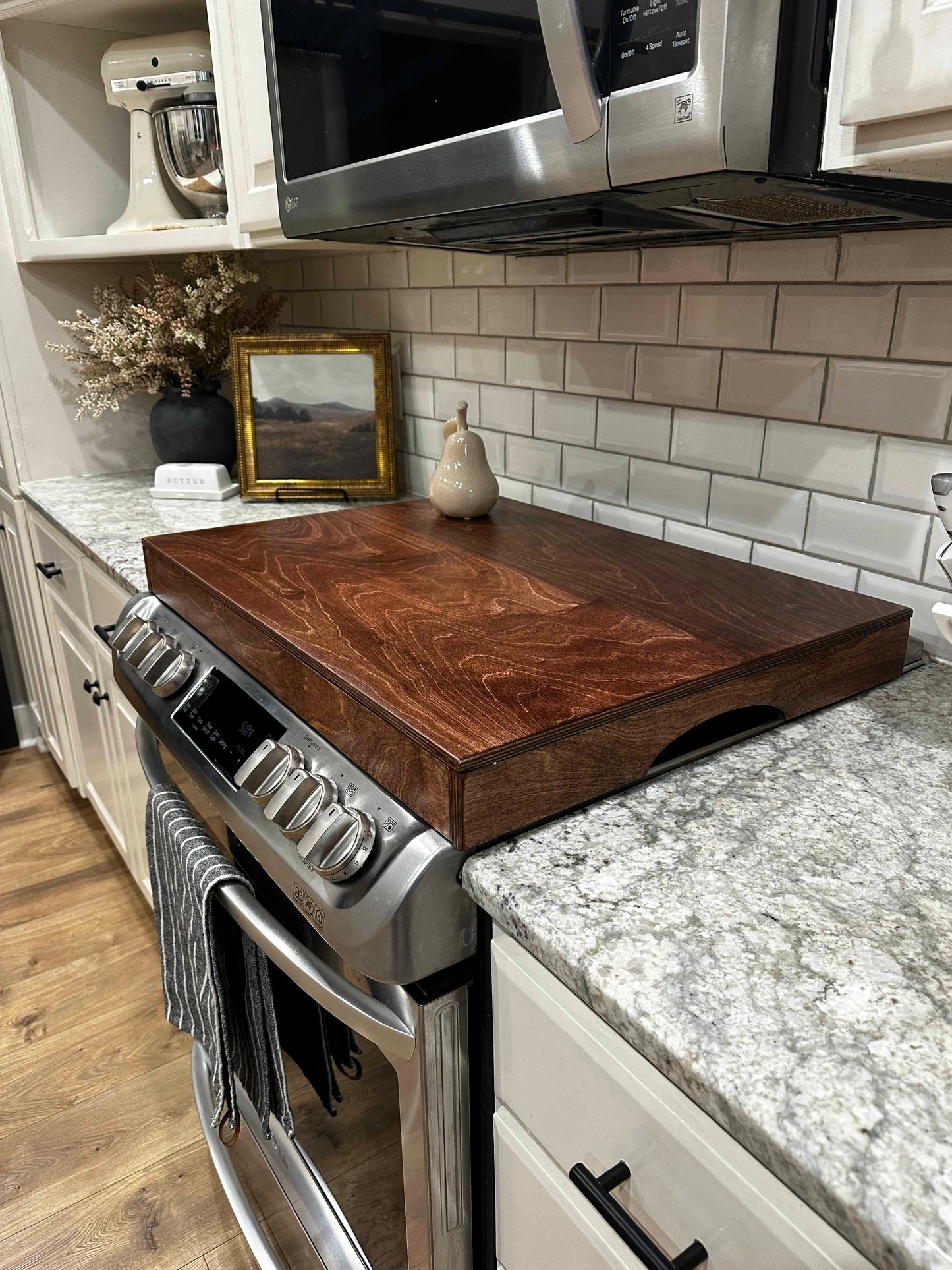 Clean and Simple Red Oak Stove Cover