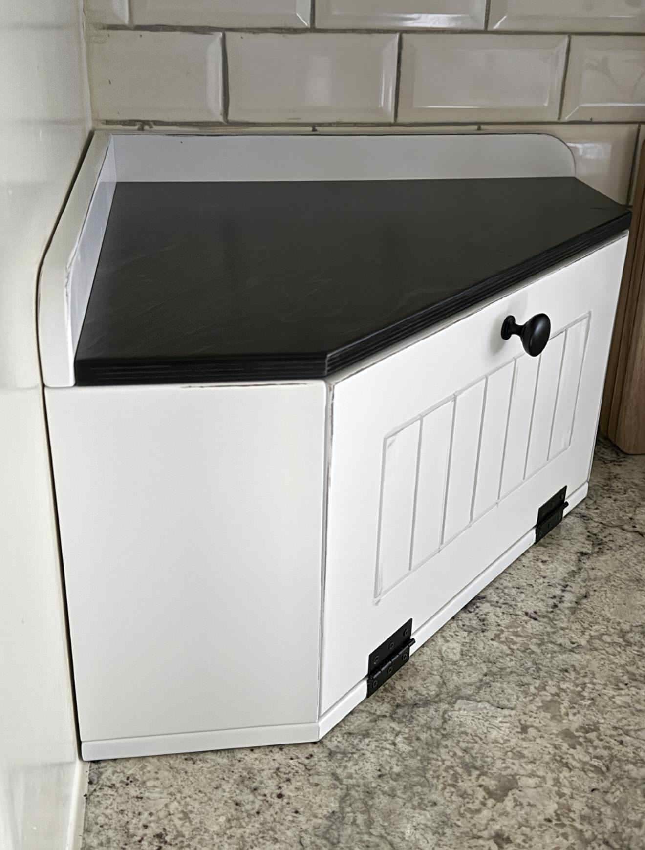 Bread Box - White distressed