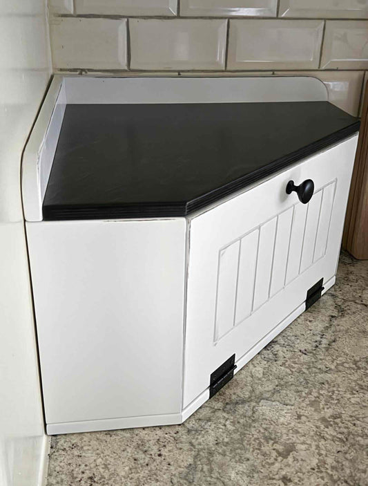 Bread Box - White distressed