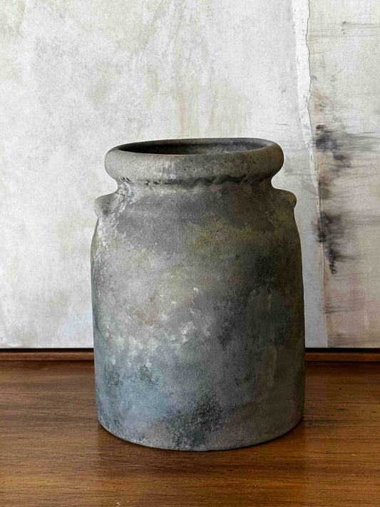 Textured Olive Style Vase