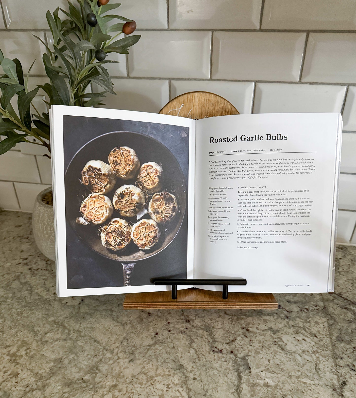 Golden Oak Stain Cookbook Holder Personalized