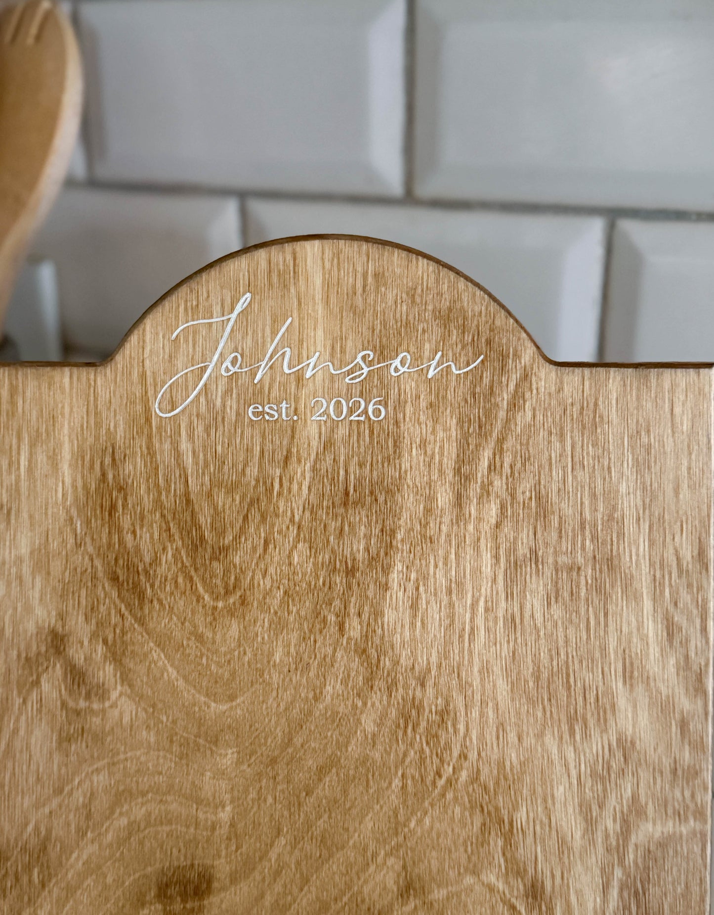 Golden Oak Stain Cookbook Holder Personalized