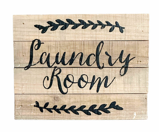 Clearance- Laundry Sign Wood Pallet Look