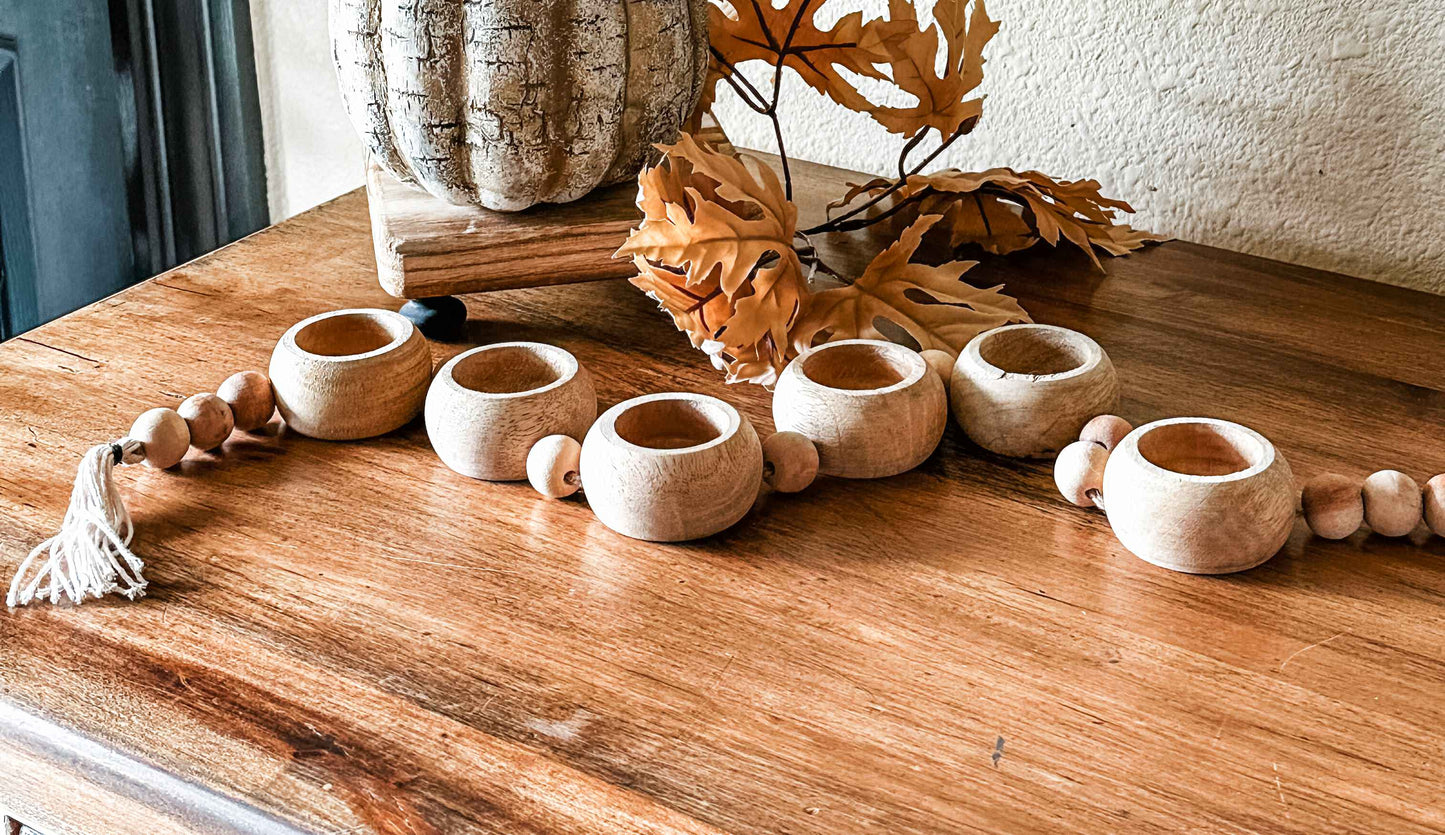 Beaded tea light garland