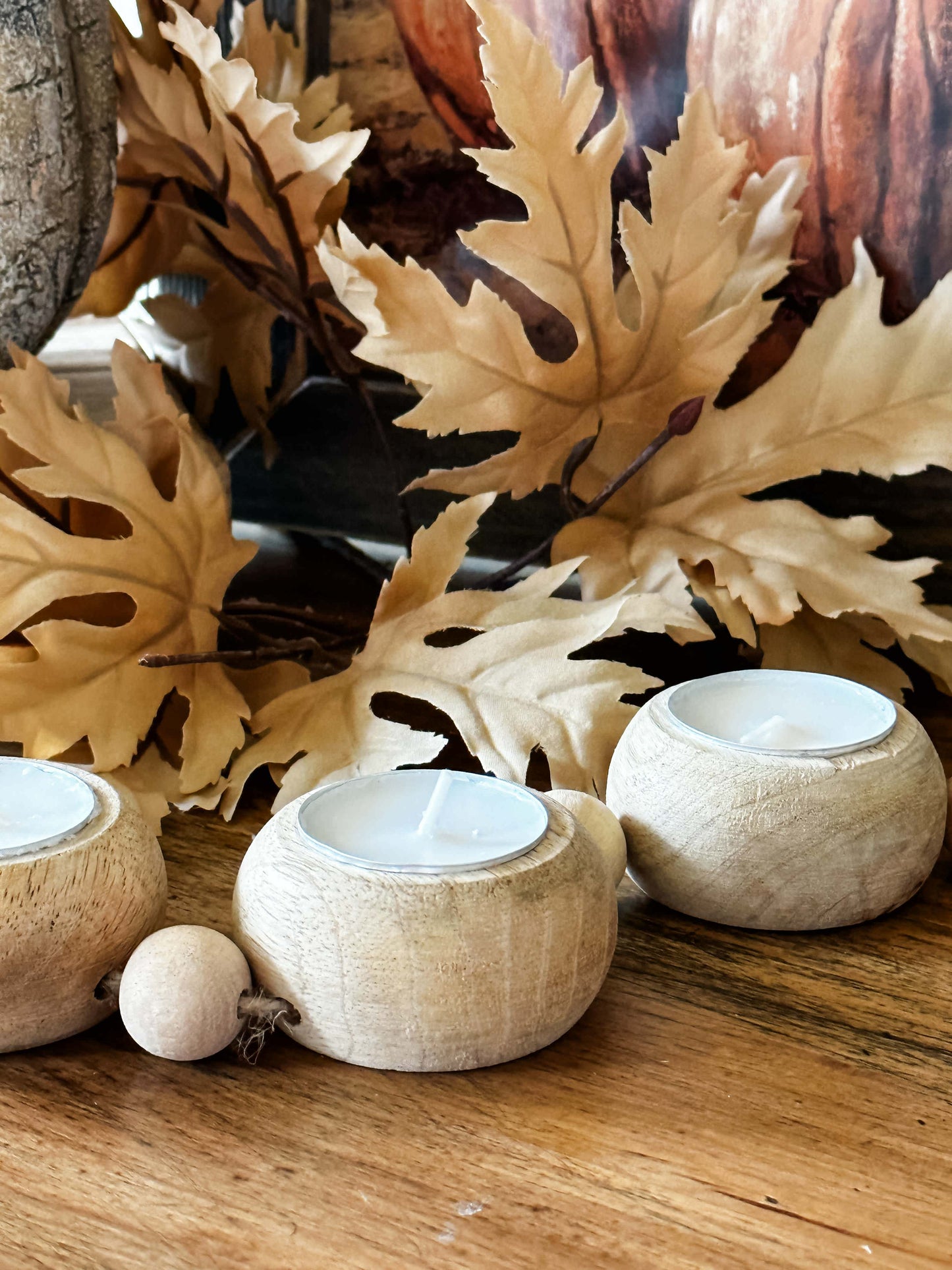 Beaded tea light garland