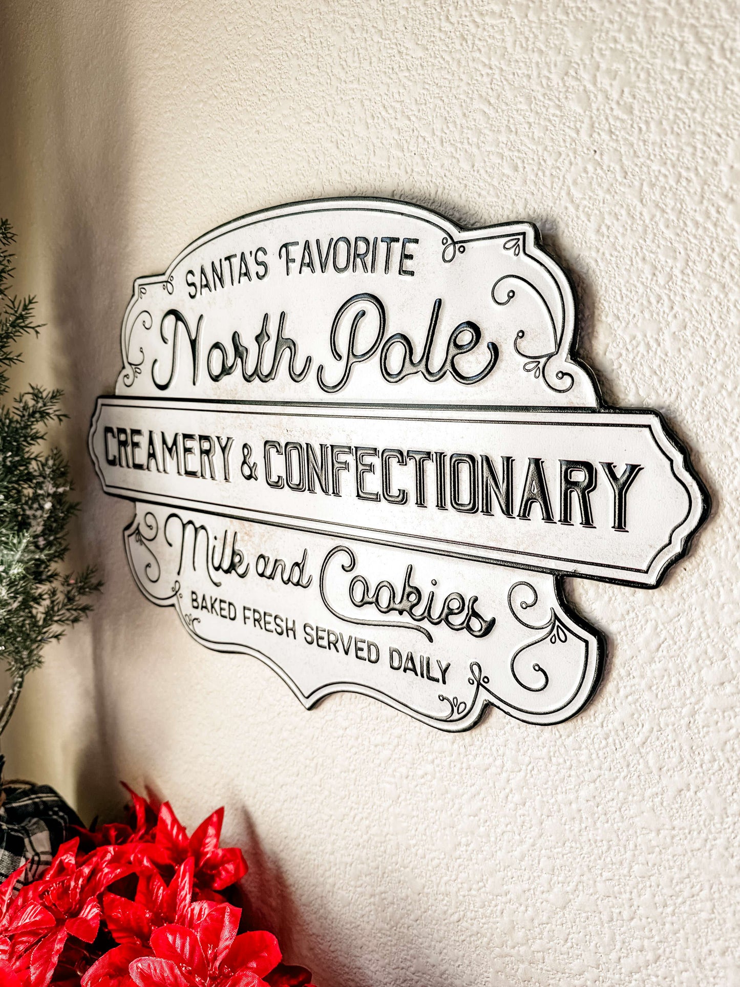 North Pole Creamery & Confectionary Metal Wall Sign