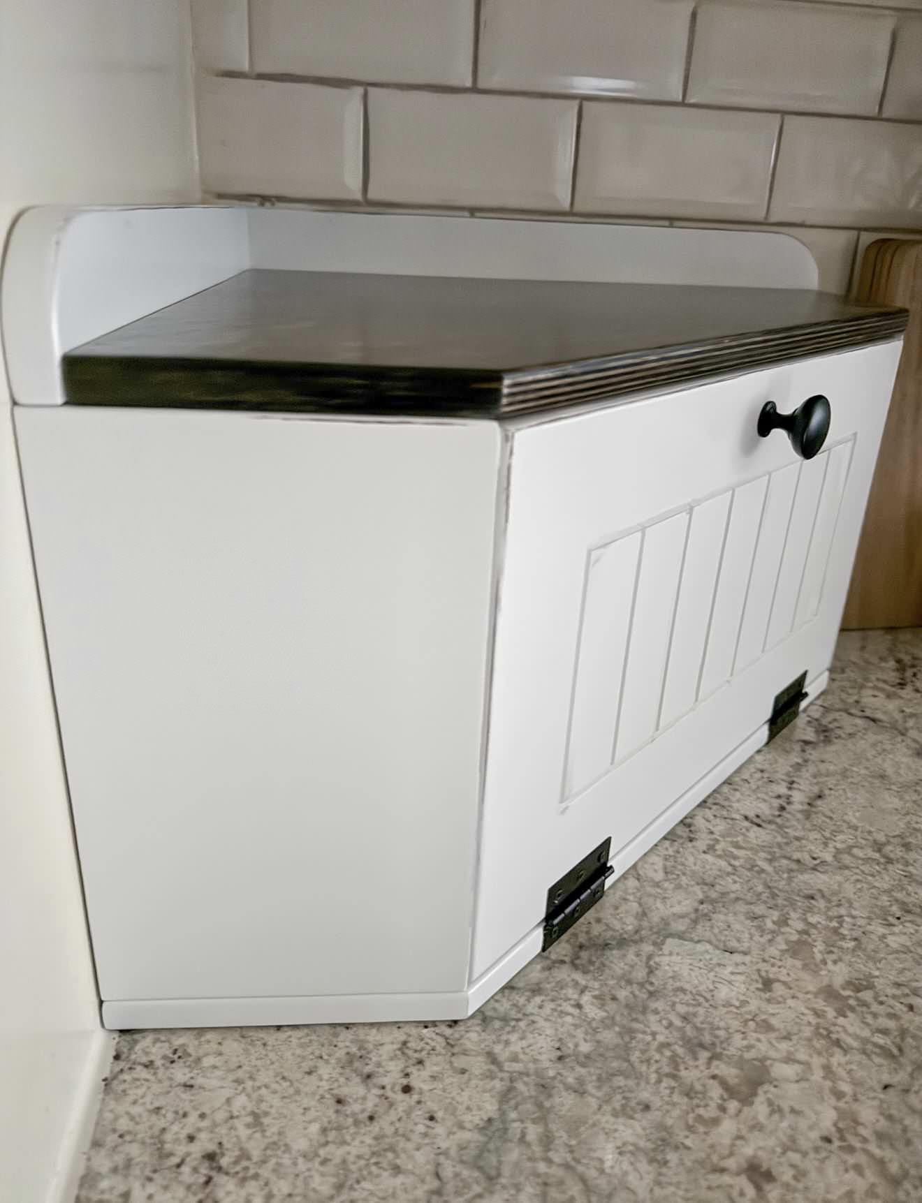 Bread Box - White distressed
