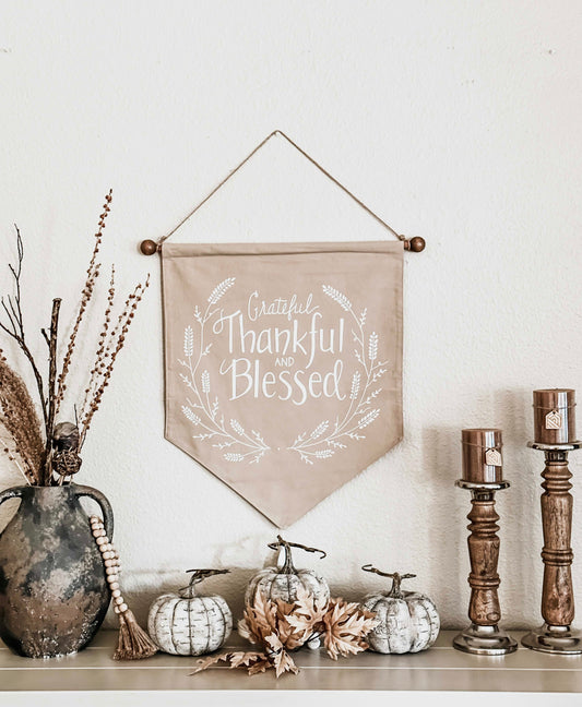 Grateful, Thankful and Blessed wall decor