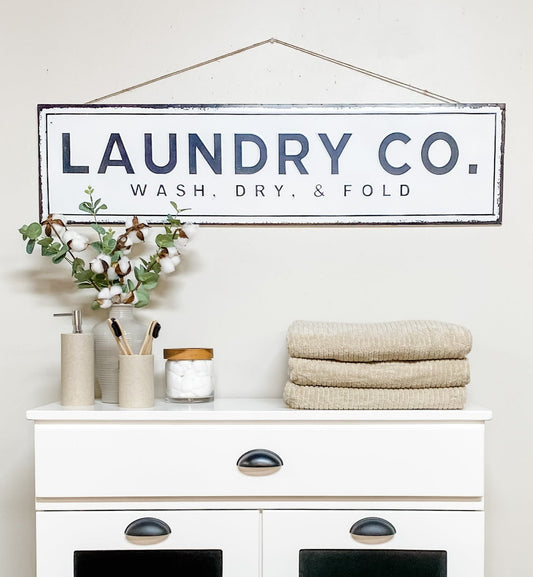 Clearance - Long Metal Laundry Co. Sign in Print