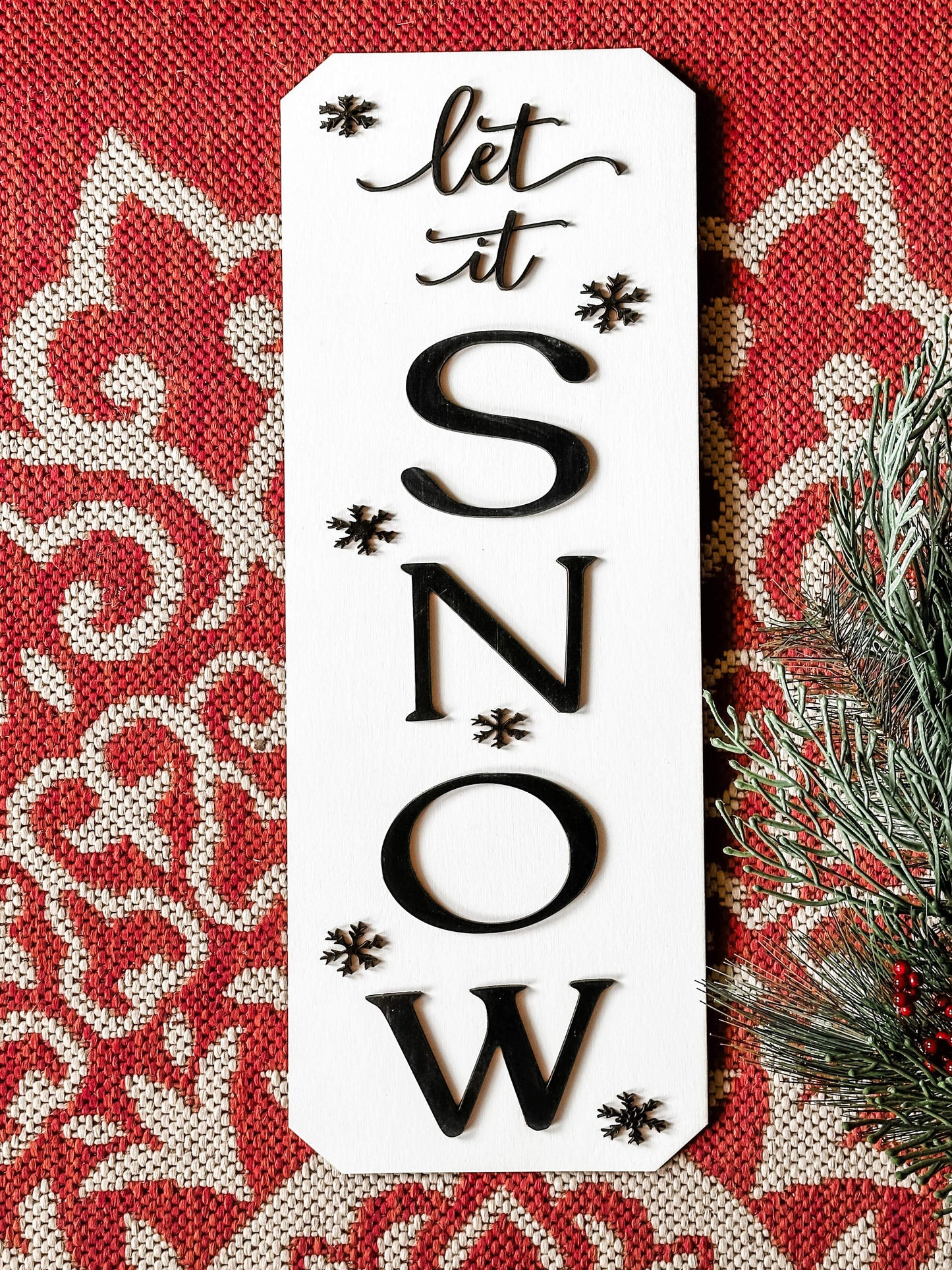 Handmade Let It Snow Sign