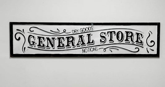 Clearance - Long Metal General Store Sign