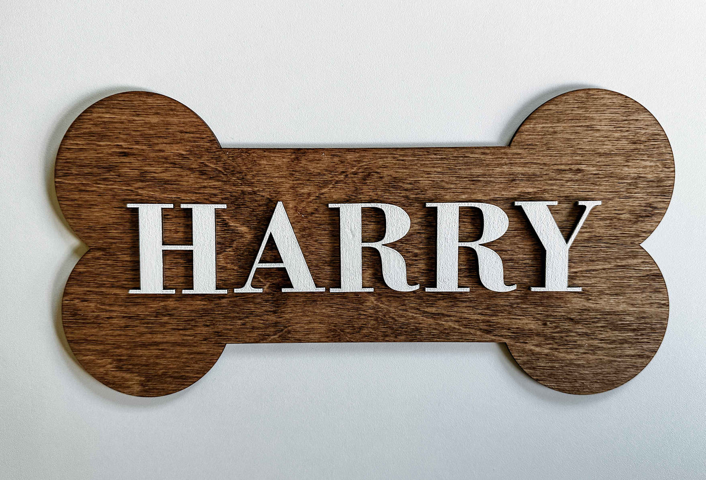 Personalized Dog Bone Name Sign 3-d chunky font