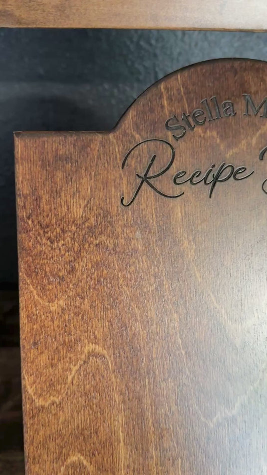Personalized Initial and Name Recipe Stand - Stella - Recipe Cookbook holder