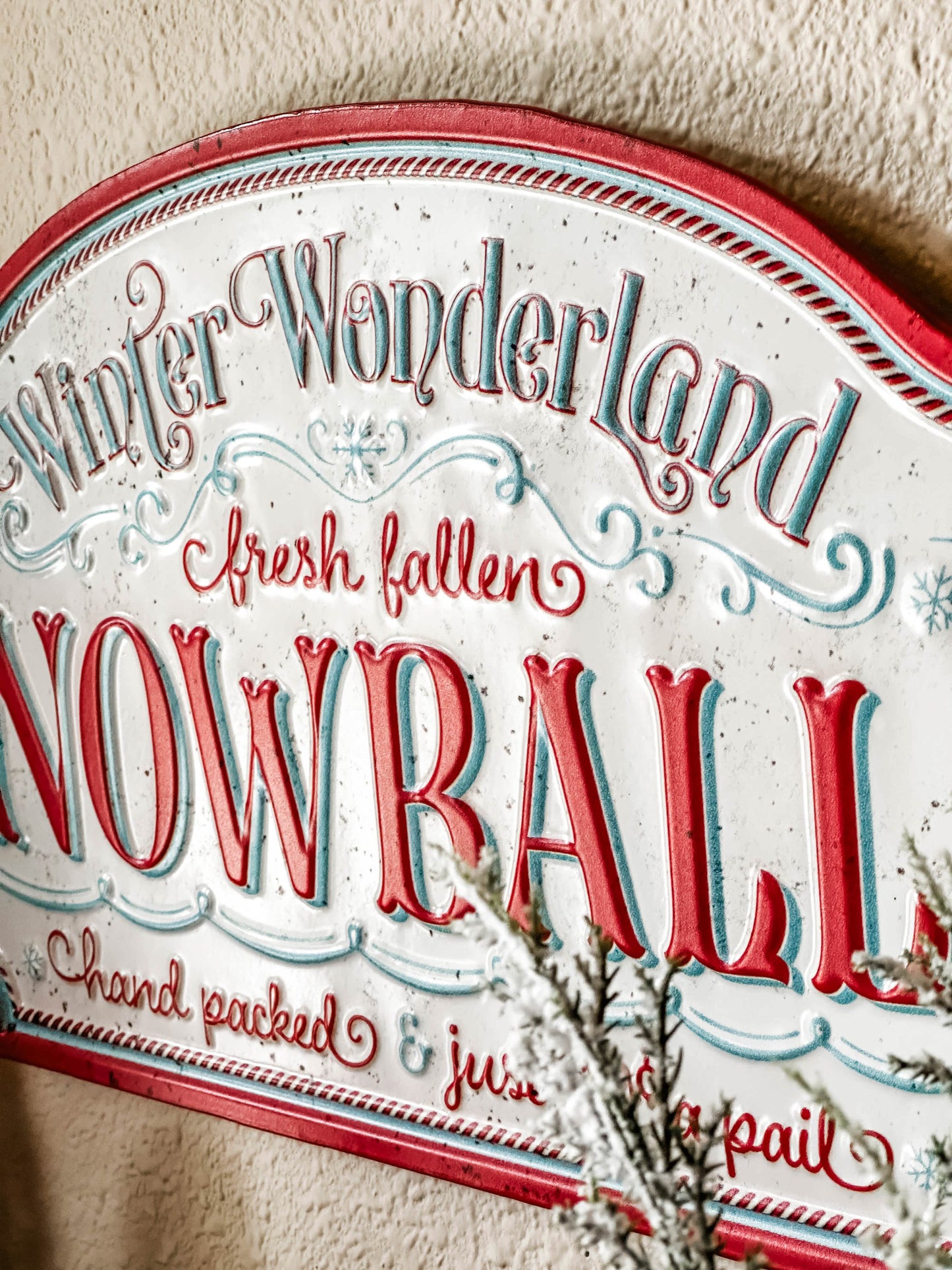 Snowball Wall Sign