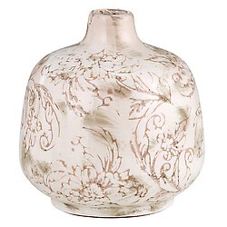 Cream Floral Bud Vase